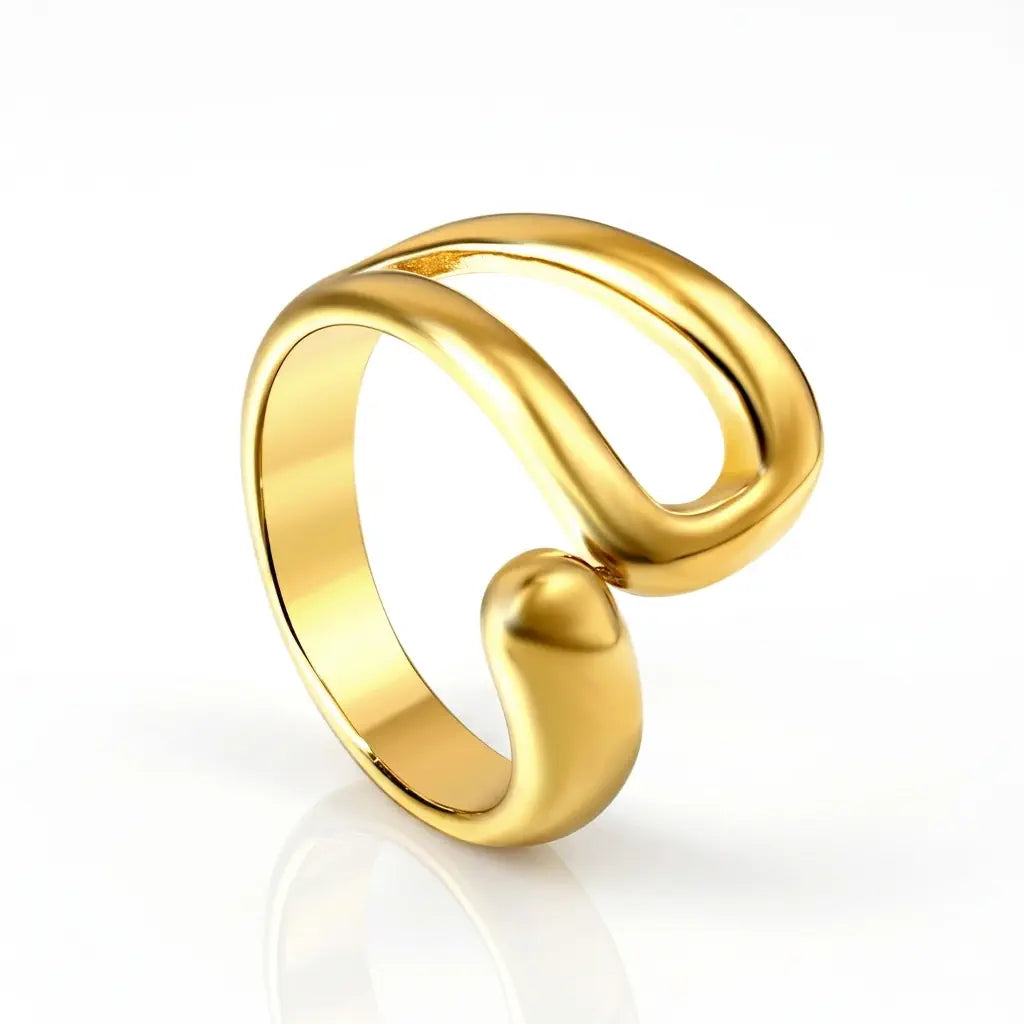 Léa – Eleganter minimalistischer Ring aus wasserfestem 316L Edelstahl von René Rose Jewelry