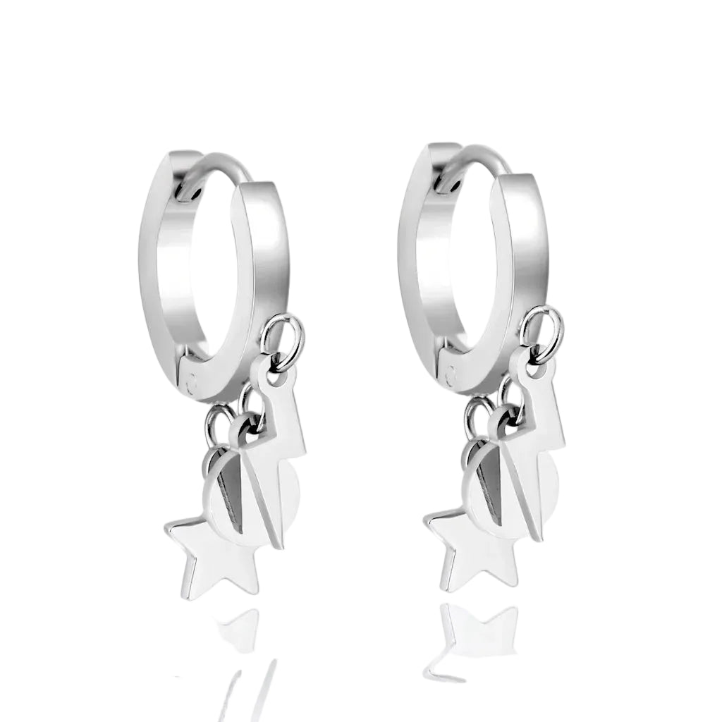 JULIETA STELLA – Elegante Sternen Creolen aus wasserfestem 316L Edelstahl von René Rose Jewelry