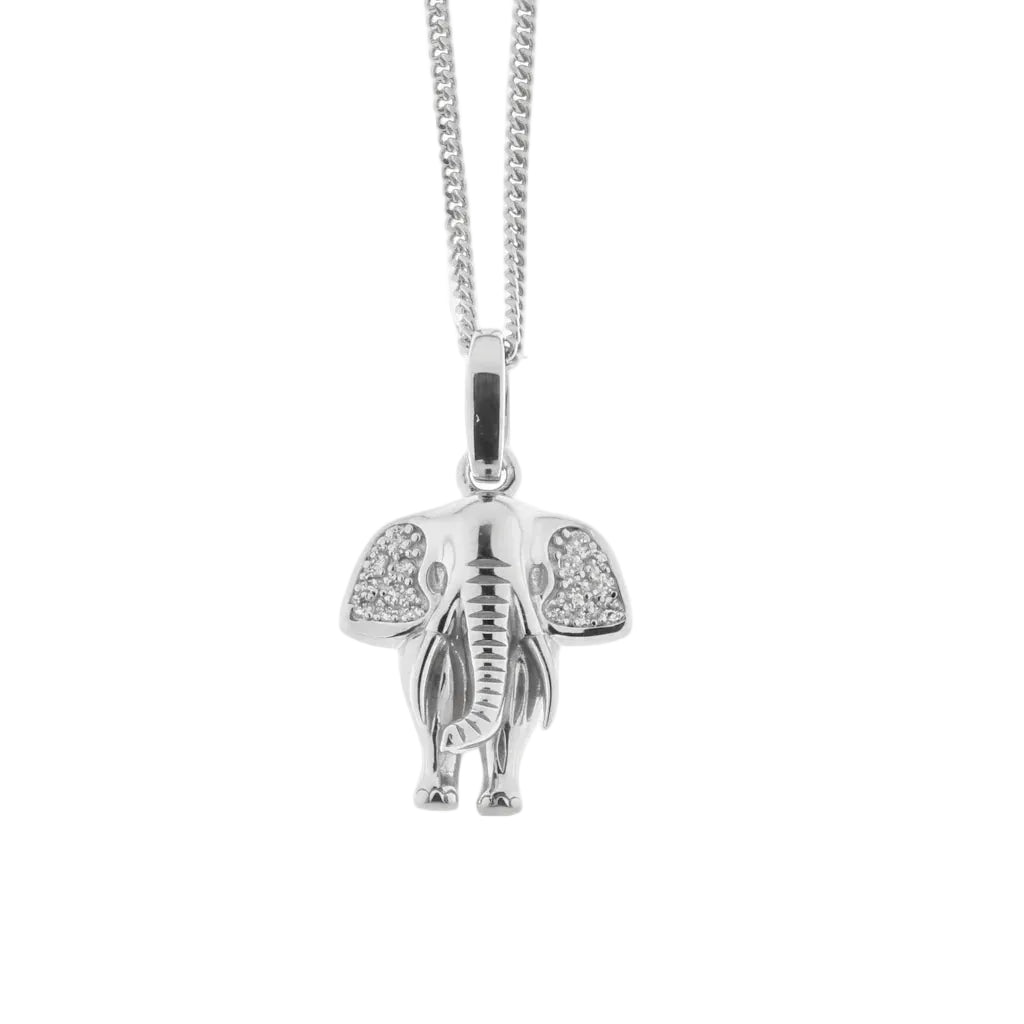 ELLY ELEPHANT – Filigrane Elefanten Kette mit funkelnden Zirkonia aus 925 Sterling Silber von René Rose Jewelry
