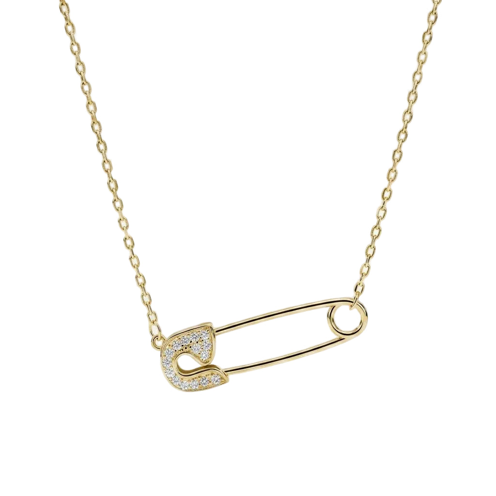SEGURA PAVÉ – Filigrane Gliederkette mit funkelnden Zirkonia aus 14k vergoldetem 925 Sterling Silber von René Rose Jewelry