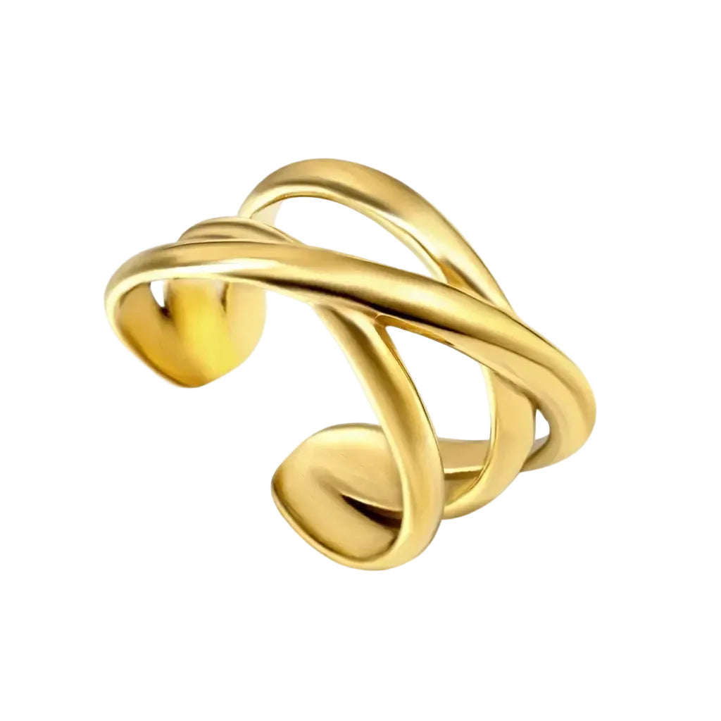 Camille– Minimalistischer Ring aus 316L Edelstahl mit 18k Vergoldung von René Rose Jewelry