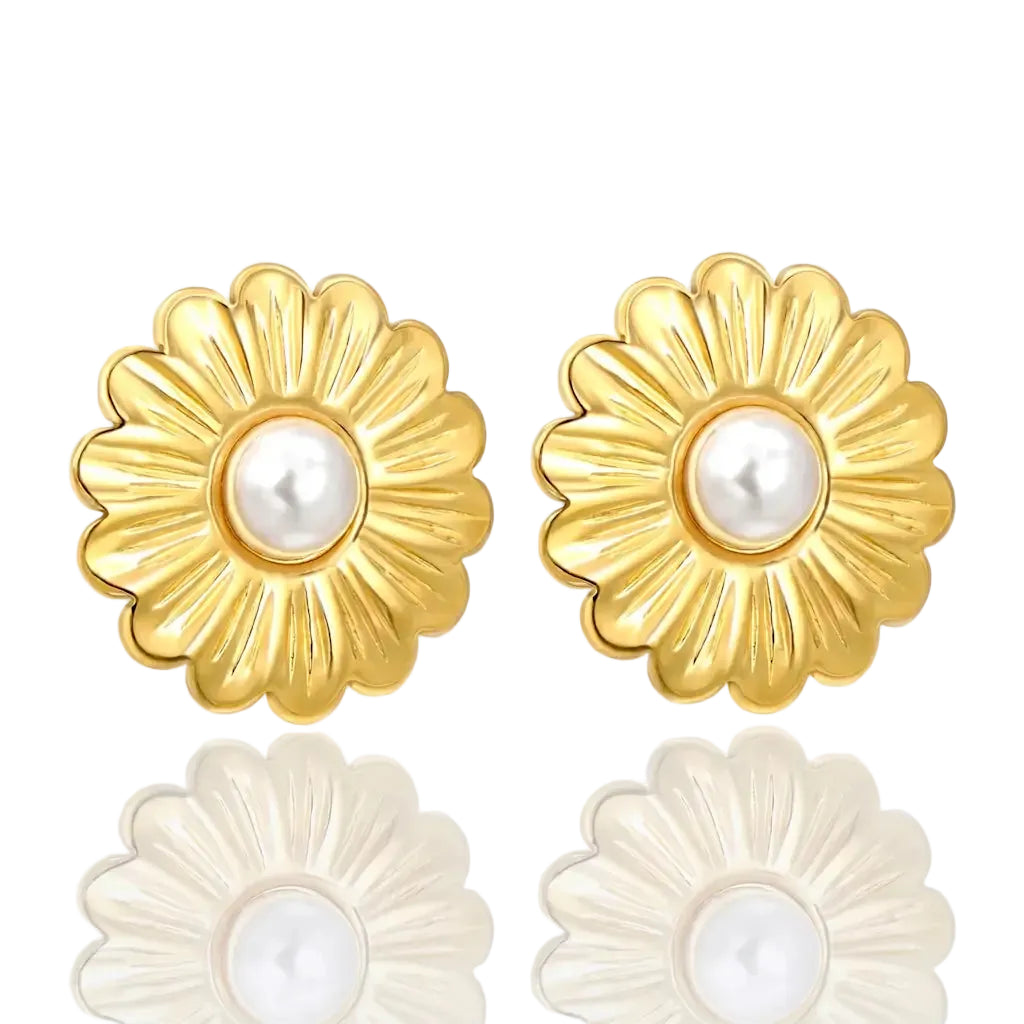 FIORE MAJESTIC – Große Blumen Ohrringe aus wasserfestem 316L Edelstahl von René Rose Jewelry
