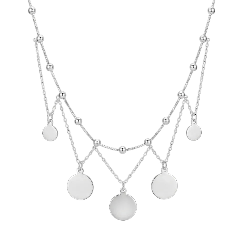 LUNA FESTIVAL – Exklusive Chandelier Kette mit schwingenden Medaillons aus 925 Sterling Silber von René Rose Jewelry