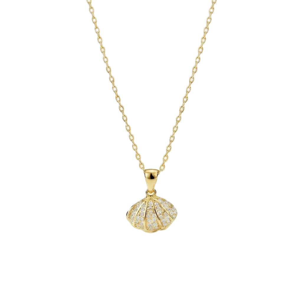BROOKE SECRET REEF – Exklusives Medaillon Collier mit Perle aus 18k vergoldetem 925 Sterling Silber von René Rose Jewelry