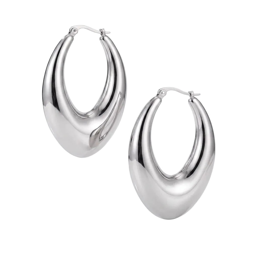 EMMA DROP – Elegante goldene Teardrop Creolen aus wasserfestem 316L Edelstahl von René Rose Jewelry