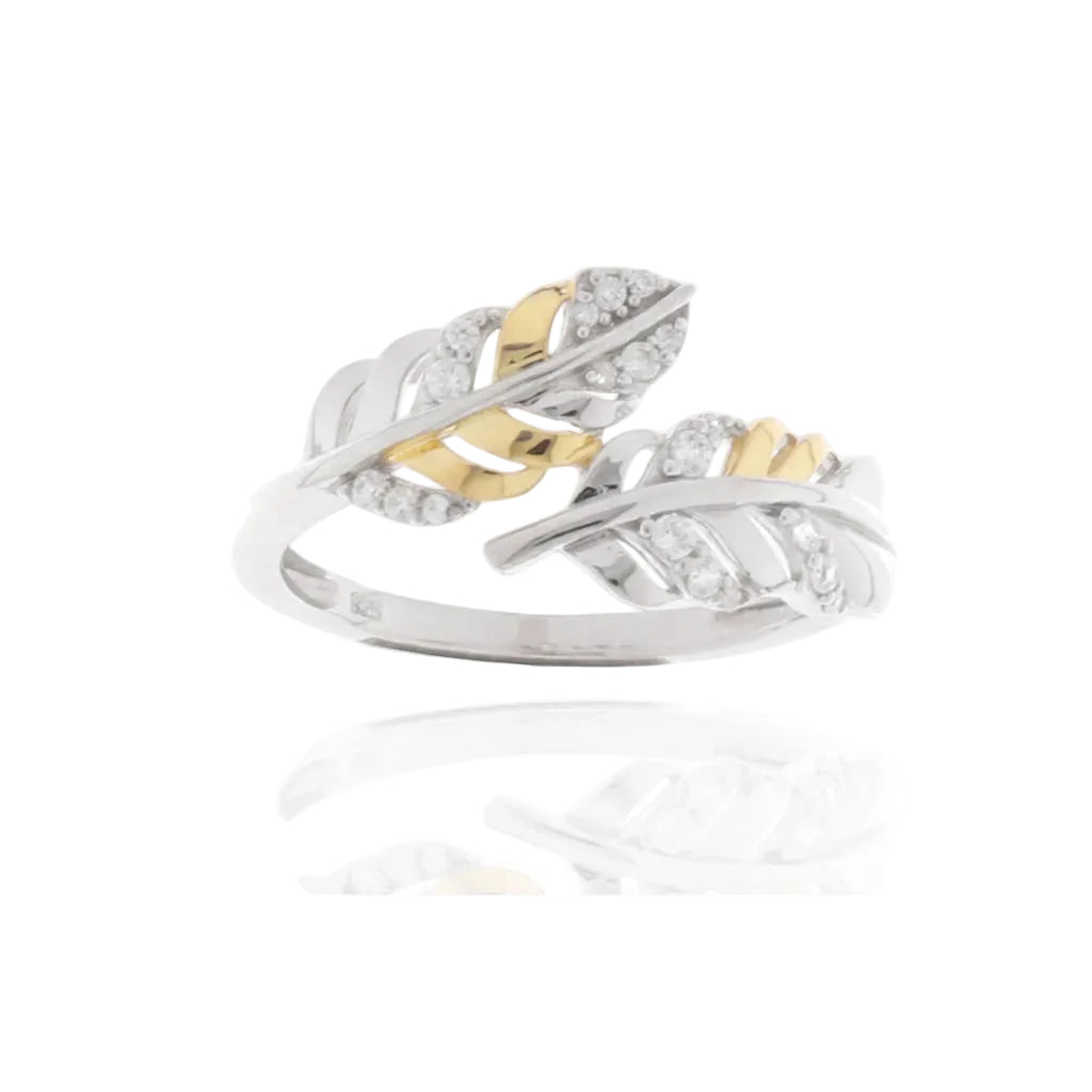 ALICE PIUMA – Exklusiver Feder Ring im Bypass Design aus 925 Sterling Silber von René Rose Jewelry