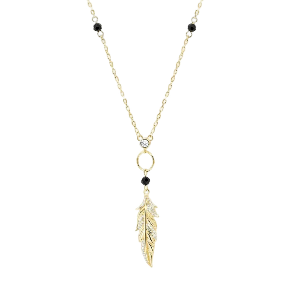 MARIA PIUMA – Filigrane Y Kette im Feder Design aus 925 Sterling Silber von René Rose Jewelry
