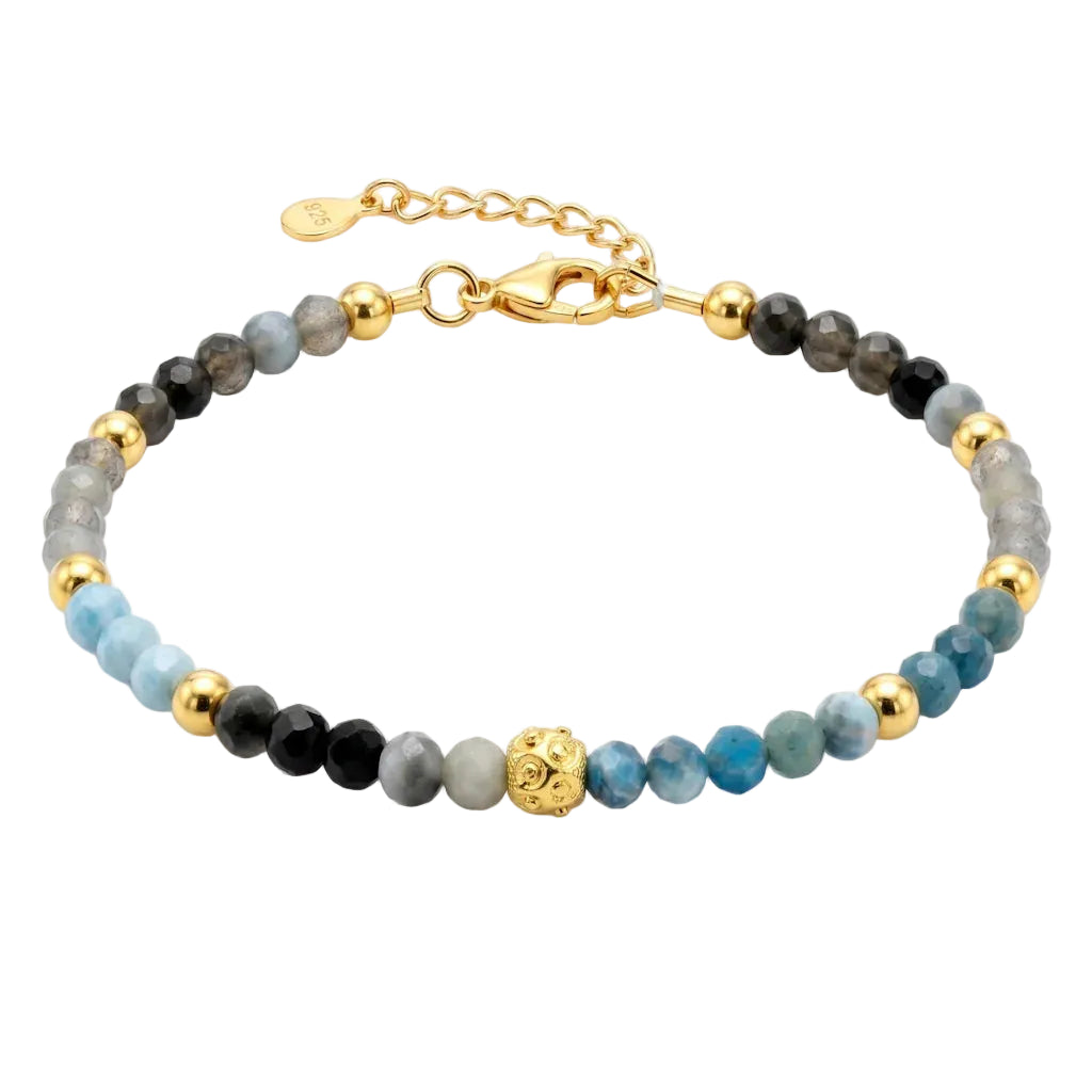 MARGRETHE MYSTIC – Exklusives Edelstein Armband aus 18k vergoldetem 925 Sterling Silber von René Rose Jewelry